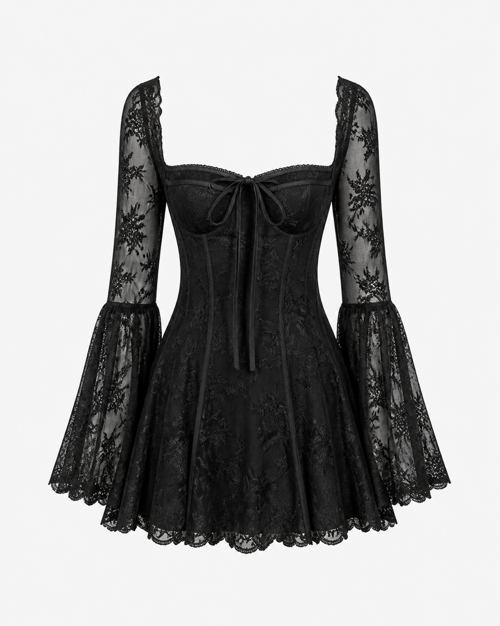 Haley Kleid in Schwarz – Produktansicht auf Weiß