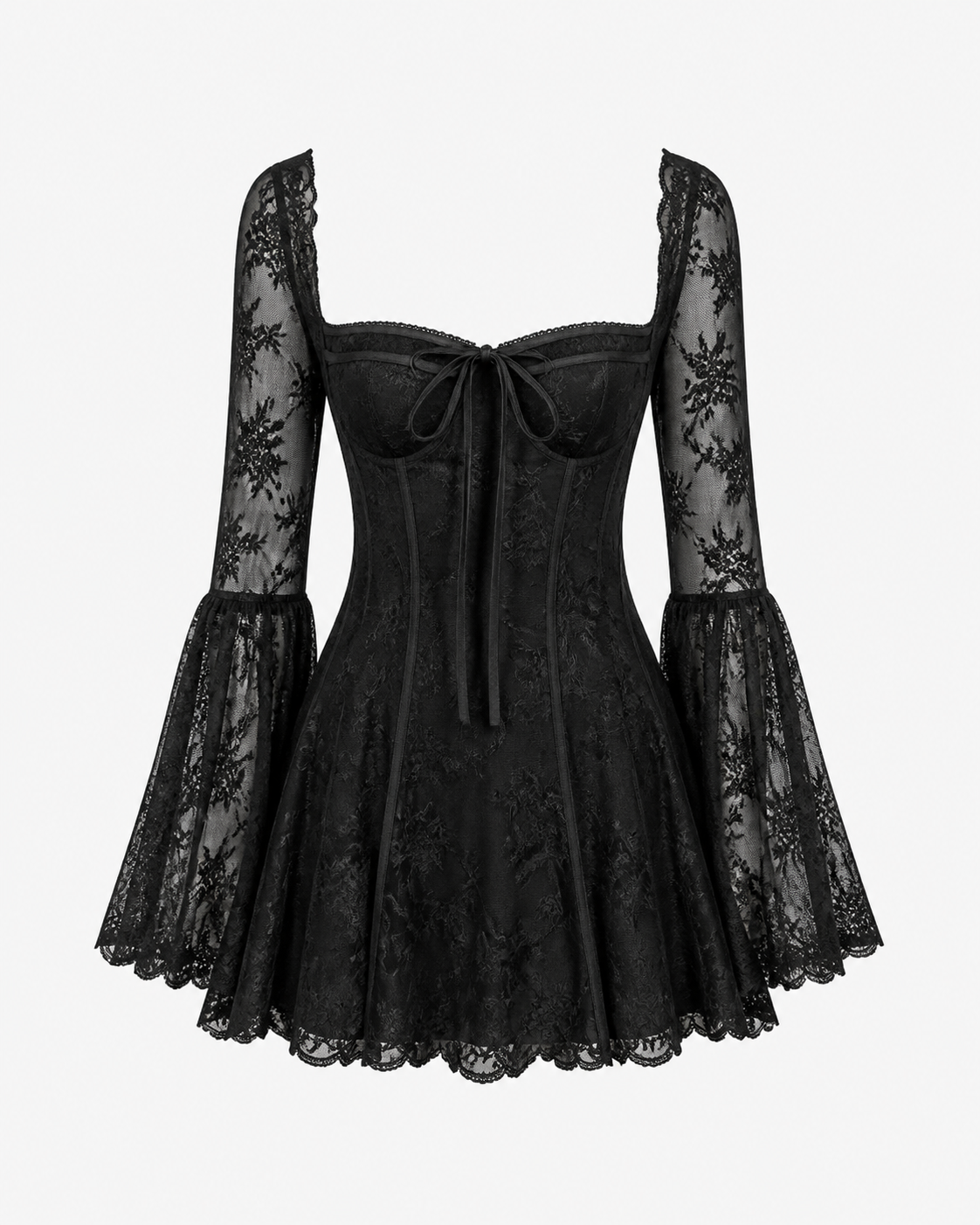 Haley Kleid in Schwarz – Produktansicht auf Weiß