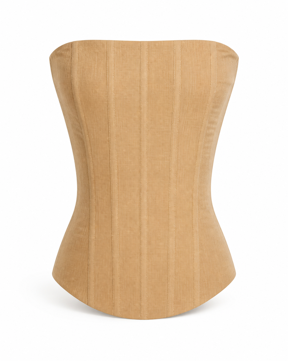 Elva Corsagentop in Khaki – Produktaufnahme auf Weiss