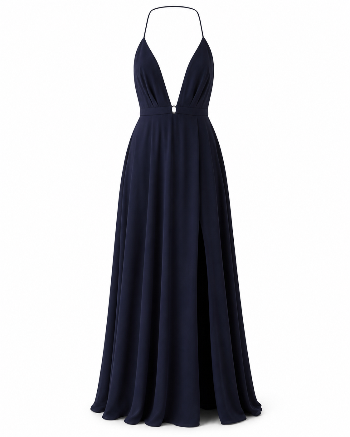 SORÉA Natalia – dunkelblaues Abendkleid als cleane Produktaufnahme auf weißem Hintergrund