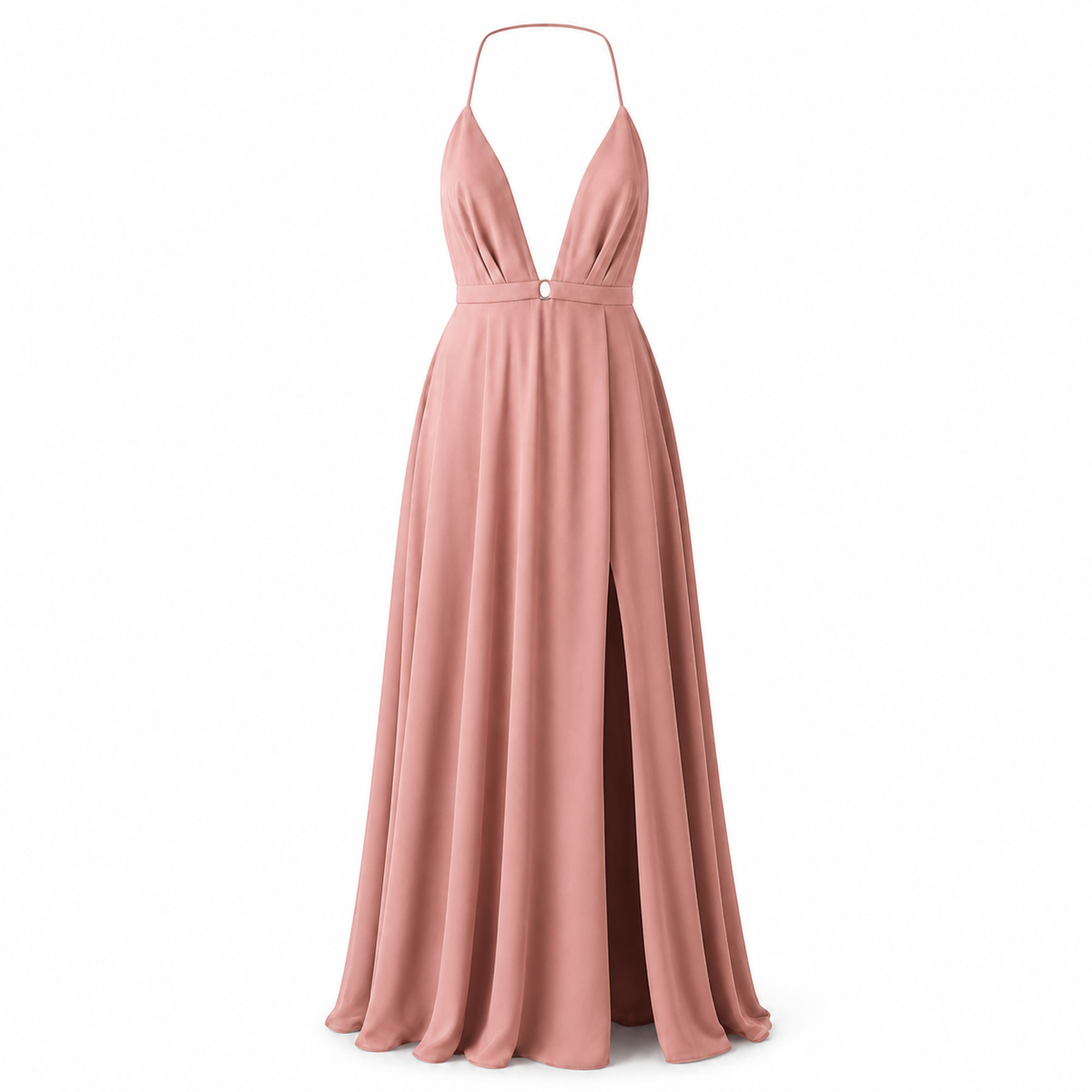 SORÉA Natalia – rosafarbenes Abendkleid als cleane Produktaufnahme auf weißem Hintergrund