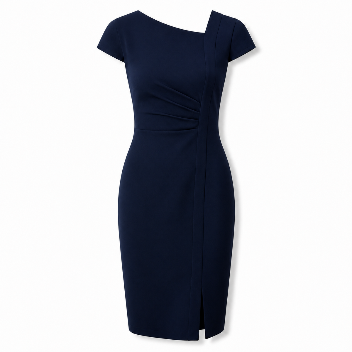 SORÉA Rayen – Abendkleid in Dunkelblau als cleane Produktaufnahme auf weißem Hintergrund