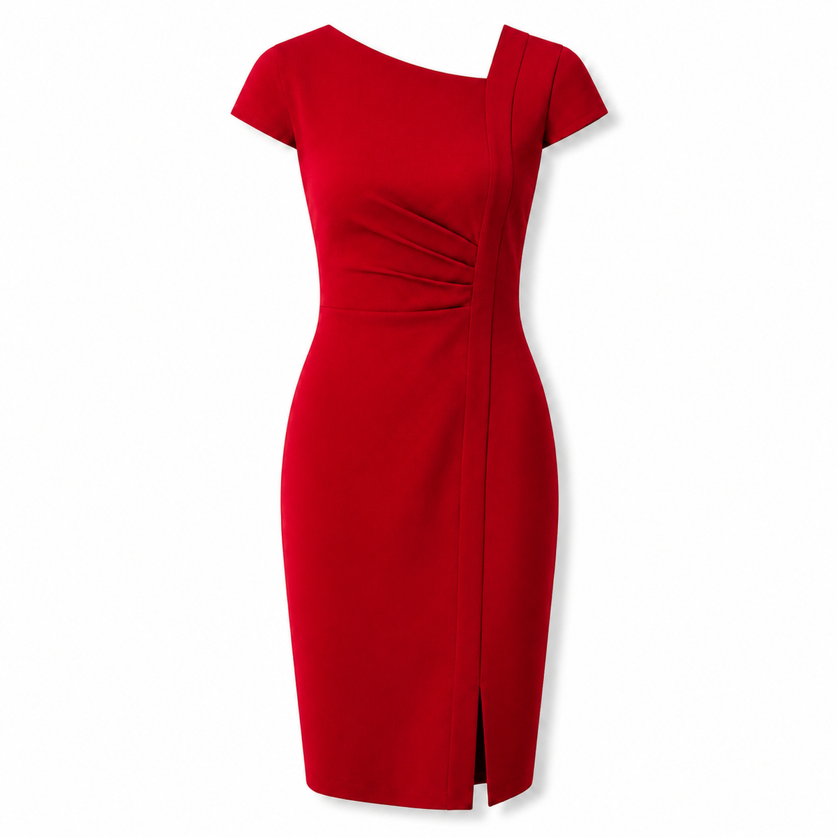 SORÉA Rayen – Abendkleid in Rot als cleane Produktaufnahme auf weißem Hintergrund