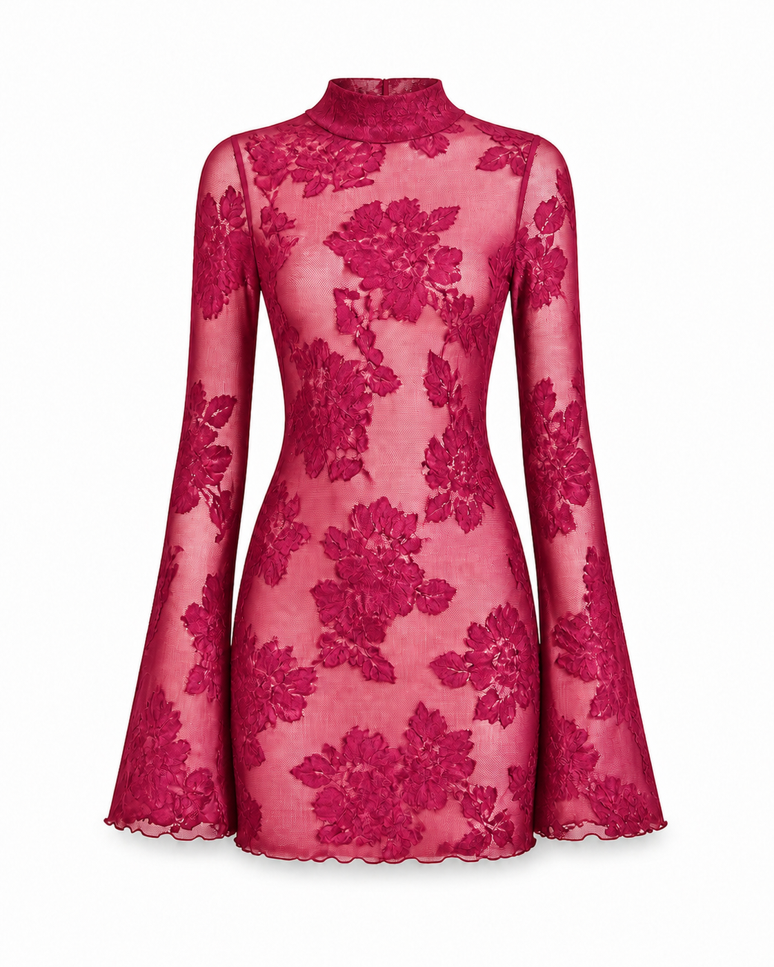Serena Mesh-Minikleid in Rosé – Produktaufnahme auf Weiss