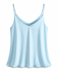 Violetta Camisole in Blau auf Weiß